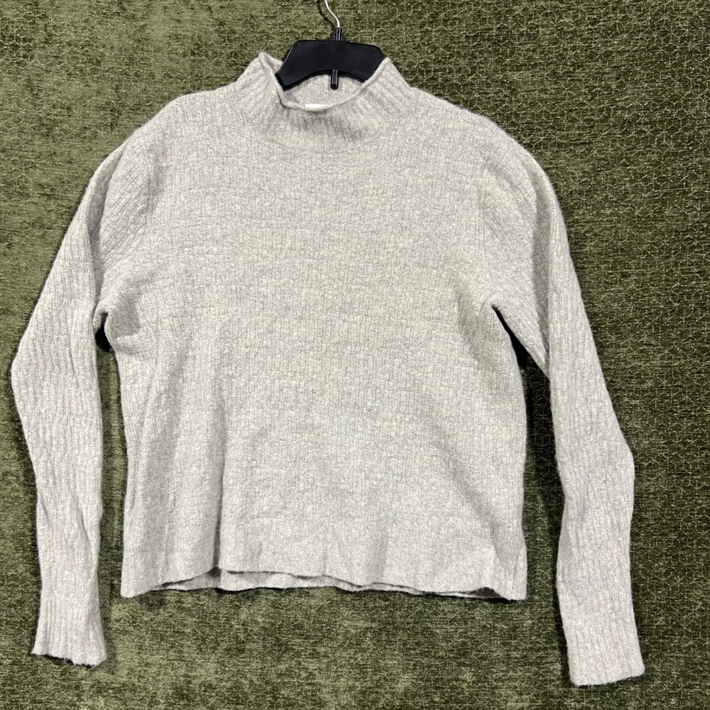 Bonobos Sweater Mens XL Gray Wool Blend Mock Neck Ribbed Knit Pullover
